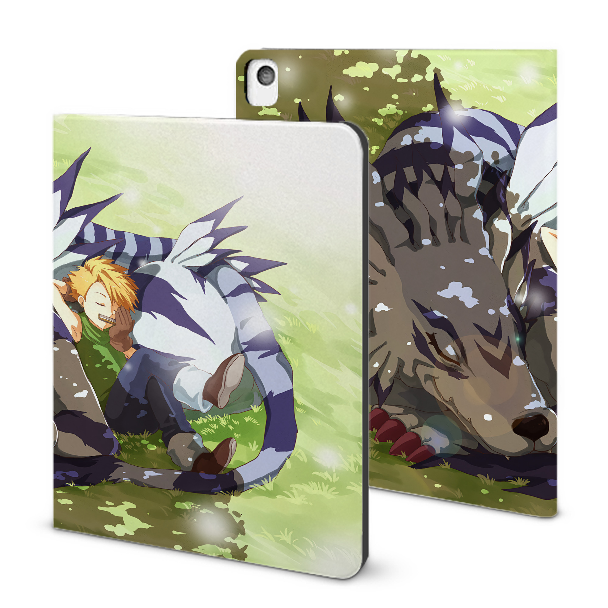 （画像用） Digimon デジタルモンスター/デジモン IPadケース ペンホルダー付き ブックスタイルデザイン